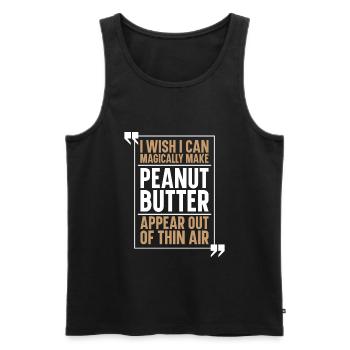 Erdnussbutter Peanut Butter Snack - Männer Premium Bio Tank Top - Schwarz - Vorne - AI Model Male 178 light (178cm)