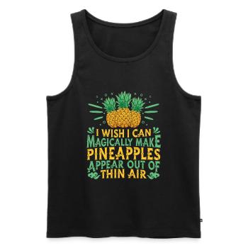 Pineapple - Men's Premium Organic Tank Top - black - Front - Michal (187cm)