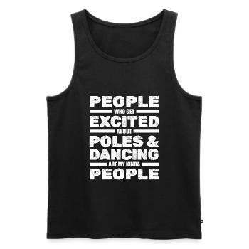 Pole Dancing Pole Fitness - Men's Premium Organic Tank Top - black - Front - AI Model Male 178 light (178cm)