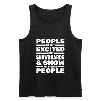 Snowboard Snowboarder Snowboarding - Men's Premium Organic Tank Top - black - Front - AI Model Male 178 light (178cm)