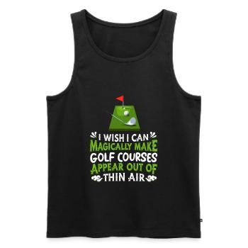 Golf Golfeur Golfeur Golf Golf Terrain - Débardeur bio Premium Homme - noir - Devant - AI Model Male 178 light (178cm)
