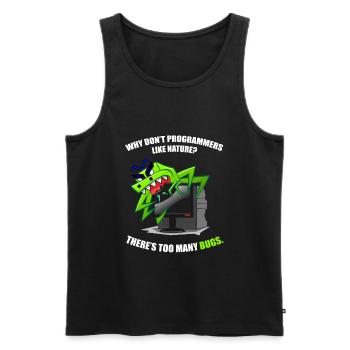 Programmer Coder Software Developer - Men's Premium Organic Tank Top - black - Front - Michal (187cm)