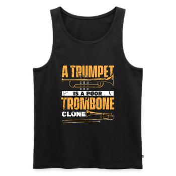 Trombone - Débardeur bio Premium Homme - noir - Devant - Michal (187cm)
