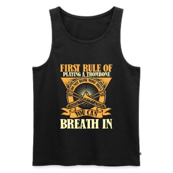 Posaune - Männer Premium Bio Tank Top - Schwarz - Vorne - Michal (187cm)