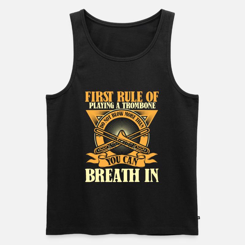 Posaune - Männer Premium Bio Tank Top - Schwarz