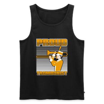 Trombone - Men's Premium Organic Tank Top - black - Front - Michal (187cm)