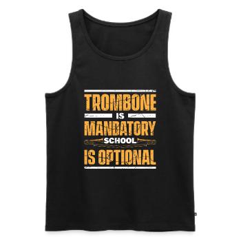 Trombone - Débardeur bio Premium Homme - noir - Devant - AI Model Male 178 light (178cm)