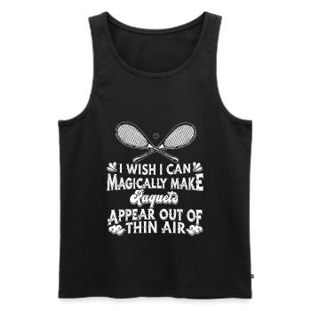 Squash - Männer Premium Bio Tank Top - Schwarz - Vorne - AI Model Male 178 light (178cm)
