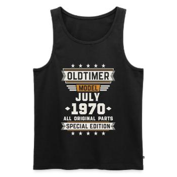 Oldtimer Juli 1970 Geburtstag Geschenk - Männer Premium Bio Tank Top - Schwarz - Vorne - Michal (187cm)