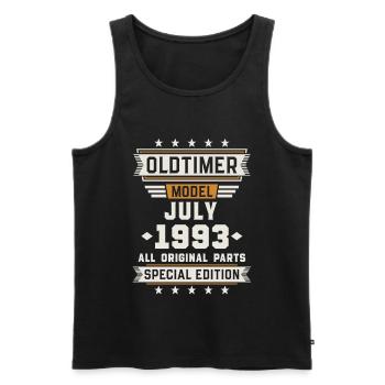 Oldtimer Juli 1993 Geburtstag Geschenk - Männer Premium Bio Tank Top - Schwarz - Vorne - Michal (187cm)