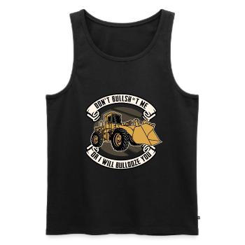 Bulldozer bulldozer crawler - Men's Premium Organic Tank Top - black - Front - AI Model Male 178 light (178cm)