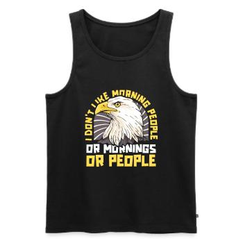 Adler Adlerkopf Raubvogel Greifvogel - Männer Premium Bio Tank Top - Schwarz - Vorne - AI Model Male 178 light (178cm)