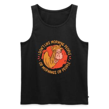 Camels Trample Animal Dromedary - Men's Premium Organic Tank Top - black - Front - AI Model Male 178 light (178cm)
