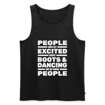 Line Dance Line Dancing - Men's Premium Organic Tank Top - black - Front - Michal (187cm)