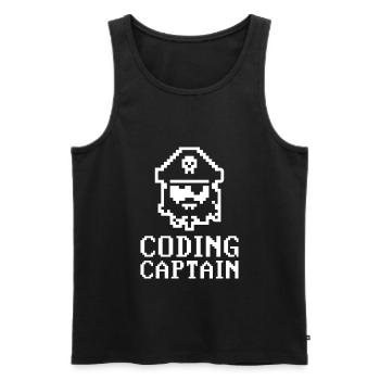 Programmeur Coder Développeur de logiciels - Débardeur bio Premium Homme - noir - Devant - Michal (187cm)