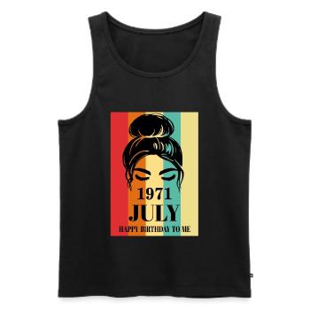 July 1971 Happy Birthday To Me - Männer Premium Bio Tank Top - Schwarz - Vorne - AI Model Male 178 light (178cm)
