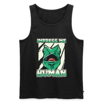 Gecke Echse Reptil Eidechse Lizard - Männer Premium Bio Tank Top - Schwarz - Vorne - AI Model Male 178 light (178cm)