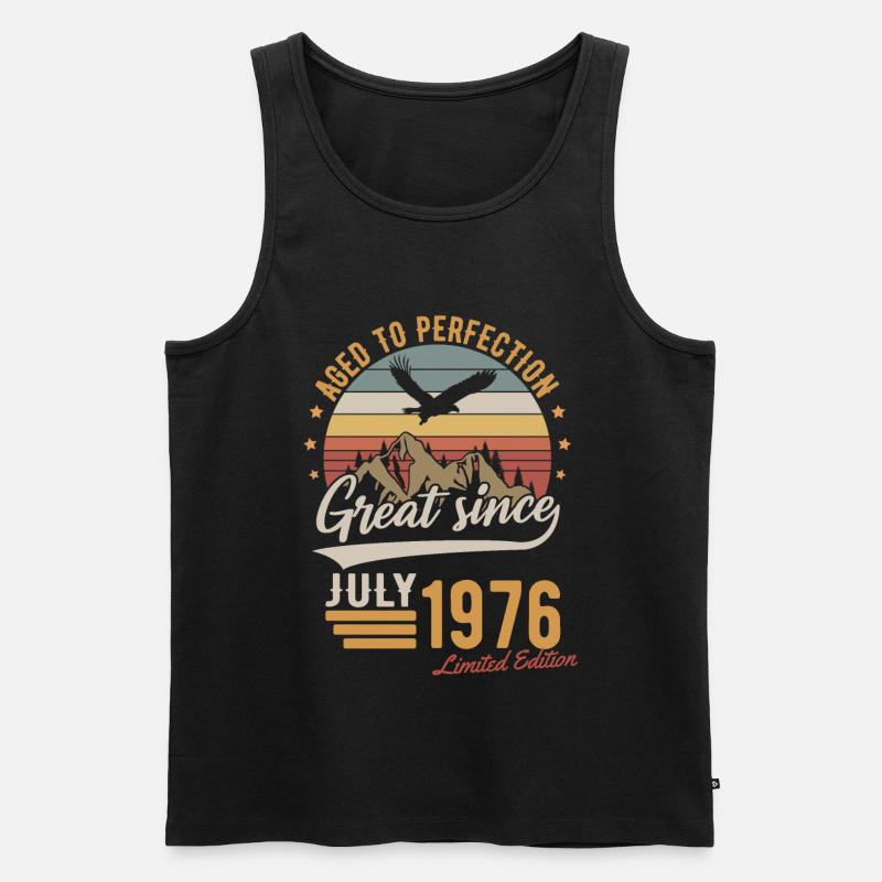 Juli 1976 Limited Edition Geburtstag Geschenk - Männer Premium Bio Tank Top - Schwarz