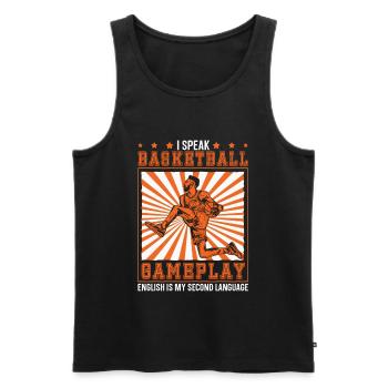 Basketballtrainer Basketball Trainer Coach - Männer Premium Bio Tank Top - Schwarz - Vorne - Michal (187cm)