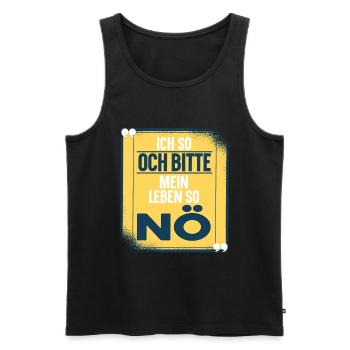 Sarkusmus Spruch Schwarzer Humor Lustiges Ironie - Männer Premium Bio Tank Top - Schwarz - Vorne - Michal (187cm)