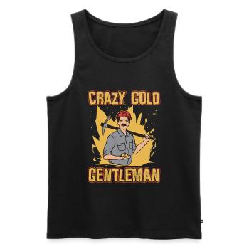 Gold Mining Gold Mine - Men's Premium Organic Tank Top - black - Front - AI Model Male 178 light (178cm)