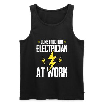 Electrician Electrical Engineer Electronics Technician - Men's Premium Organic Tank Top - black - Front - Michal (187cm)