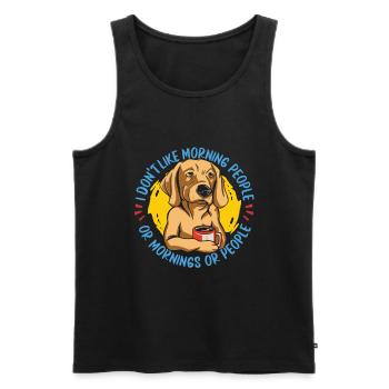Golden retriever - Débardeur bio Premium Homme - noir - Devant - Michal (187cm)