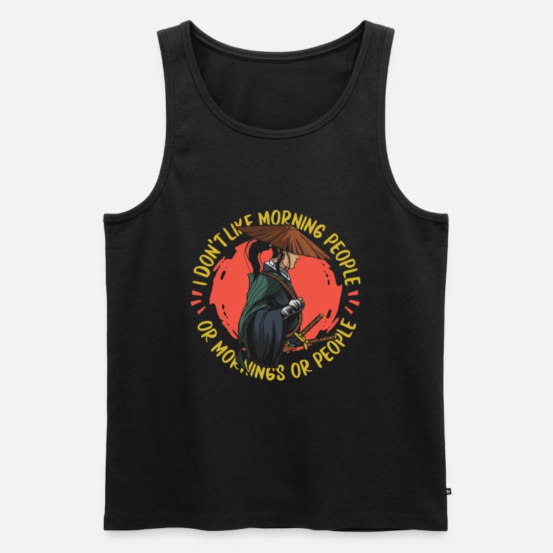 Samurai - Männer Premium Bio Tank Top - Schwarz