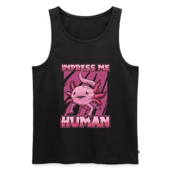 Axolotl Salamander - Männer Premium Bio Tank Top - Schwarz - Vorne - Michal (187cm)
