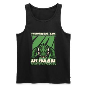 Krokodil Alligator - Männer Premium Bio Tank Top - Schwarz - Vorne - AI Model Male 178 light (178cm)