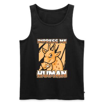 Giraffe Afrika Savanne Safari - Männer Premium Bio Tank Top - Schwarz - Vorne - Michal (187cm)