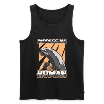 Honey badger - Men's Premium Organic Tank Top - black - Front - AI Model Male 178 light (178cm)
