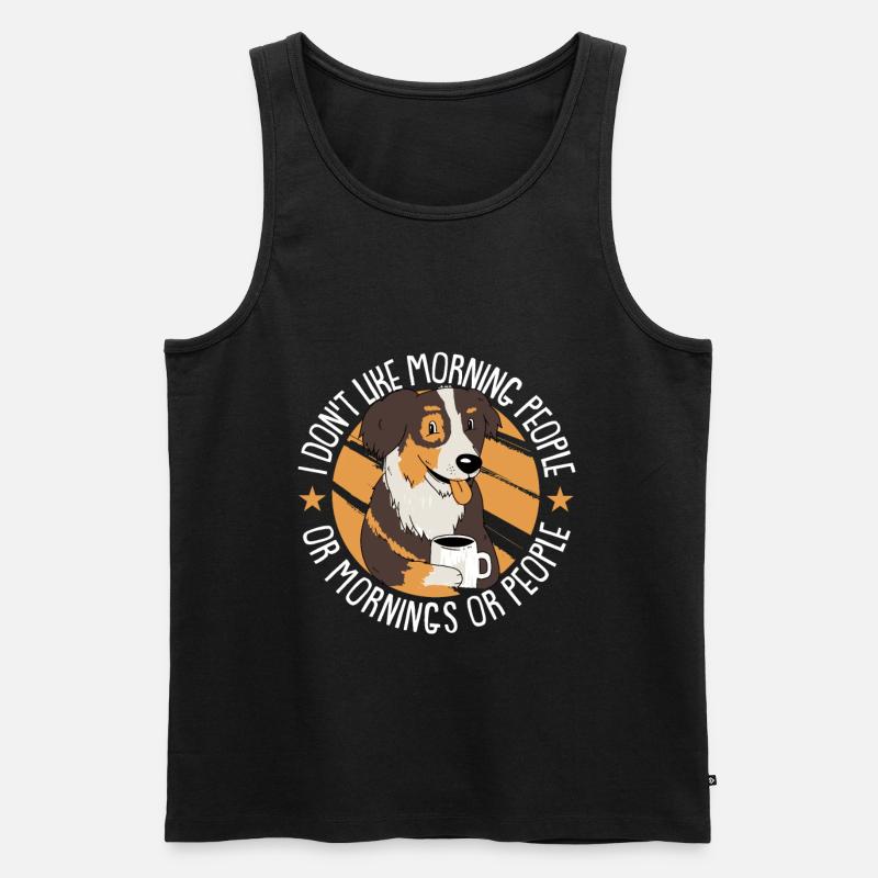 Australian Shepherd Hund - Männer Premium Bio Tank Top - Schwarz