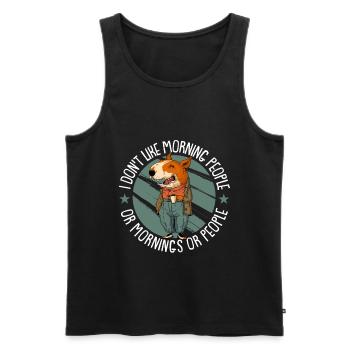 Bull Terrier Dog - Men's Premium Organic Tank Top - black - Front - Michal (187cm)