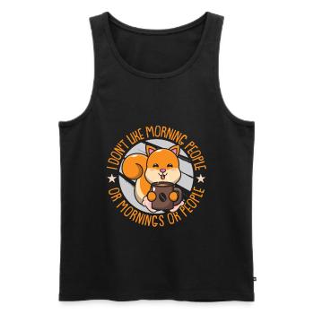 Squirrel - Men's Premium Organic Tank Top - black - Front - Michal (187cm)