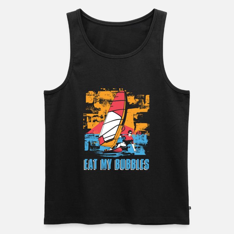 Windsurfing Windsurfen - Männer Premium Bio Tank Top - Schwarz
