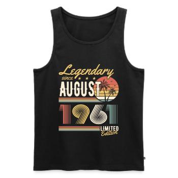 Legendary Since August 1961 Limited Edition - Men's Premium Organic Tank Top - black - Front - Michal (187cm)
