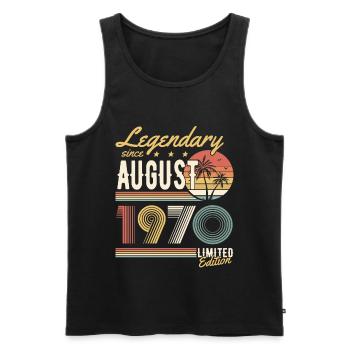 Legendary Since August 1970 Limited Edition - Men's Premium Organic Tank Top - black - Front - Michal (187cm)