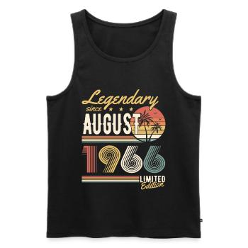 Légendaire depuis août 1966 Edition Limitée - Débardeur bio Premium Homme - noir - Devant - AI Model Male 178 light (178cm)