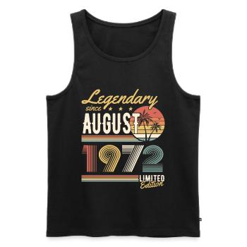 Légendaire depuis août 1972 Edition Limitée - Débardeur bio Premium Homme - noir - Devant - AI Model Male 178 light (178cm)
