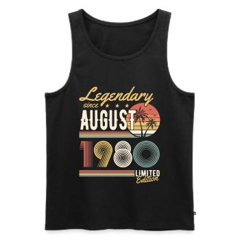 Légendaire depuis août 1980 Édition limitée - Débardeur bio Premium Homme - noir - Devant - Michal (187cm)