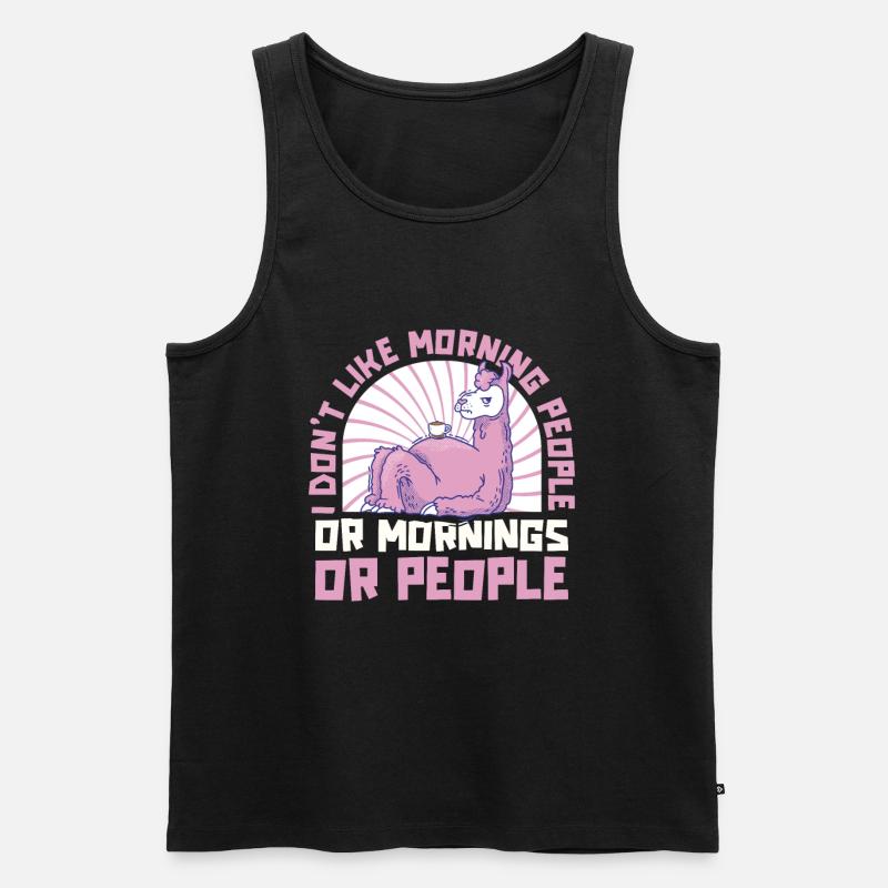 Lama Llama Alpaka - Männer Premium Bio Tank Top - Schwarz