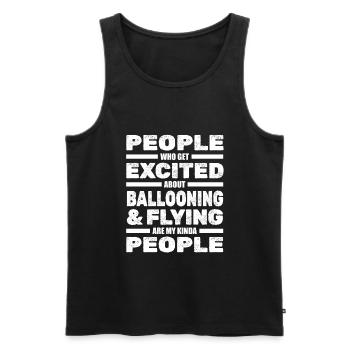 Ballonfahrer Ballonfahrt Ballon Heißluftballon - Männer Premium Bio Tank Top - Schwarz - Vorne - AI Model Male 178 light (178cm)