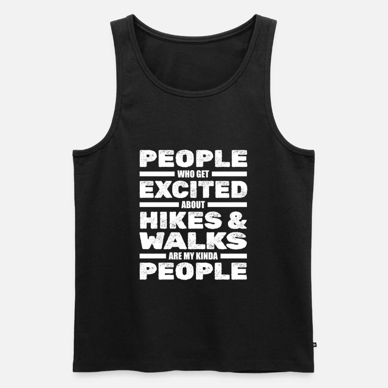 Wandern Trekking Wanderer - Männer Premium Bio Tank Top - Schwarz