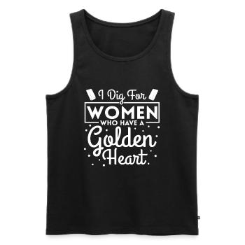 Goldbergbau Goldmine - Männer Premium Bio Tank Top - Schwarz - Vorne - AI Model Male 178 light (178cm)