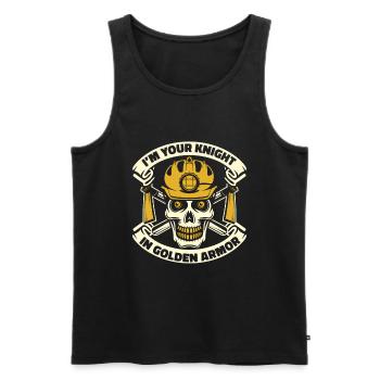 Goldbergbau Goldmine - Männer Premium Bio Tank Top - Schwarz - Vorne - Michal (187cm)