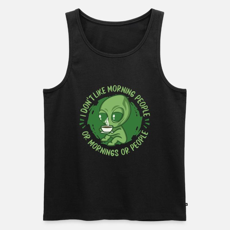 Alien Außerirdischer - Männer Premium Bio Tank Top - Schwarz