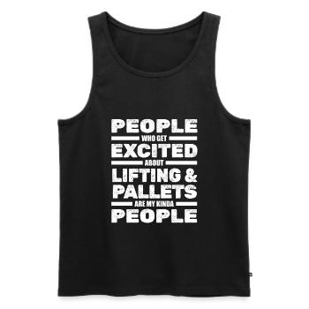 Forklift Driver Forklift Logistics Warehouseman - Men's Premium Organic Tank Top - black - Front - Michal (187cm)