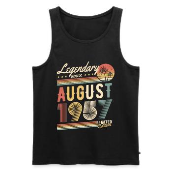 Légendaire depuis août 1957 Édition limitée - Débardeur bio Premium Homme - noir - Devant - AI Model Male 178 light (178cm)