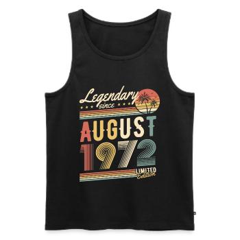 Légendaire depuis août 1972 Edition Limitée - Débardeur bio Premium Homme - noir - Devant - AI Model Male 178 light (178cm)